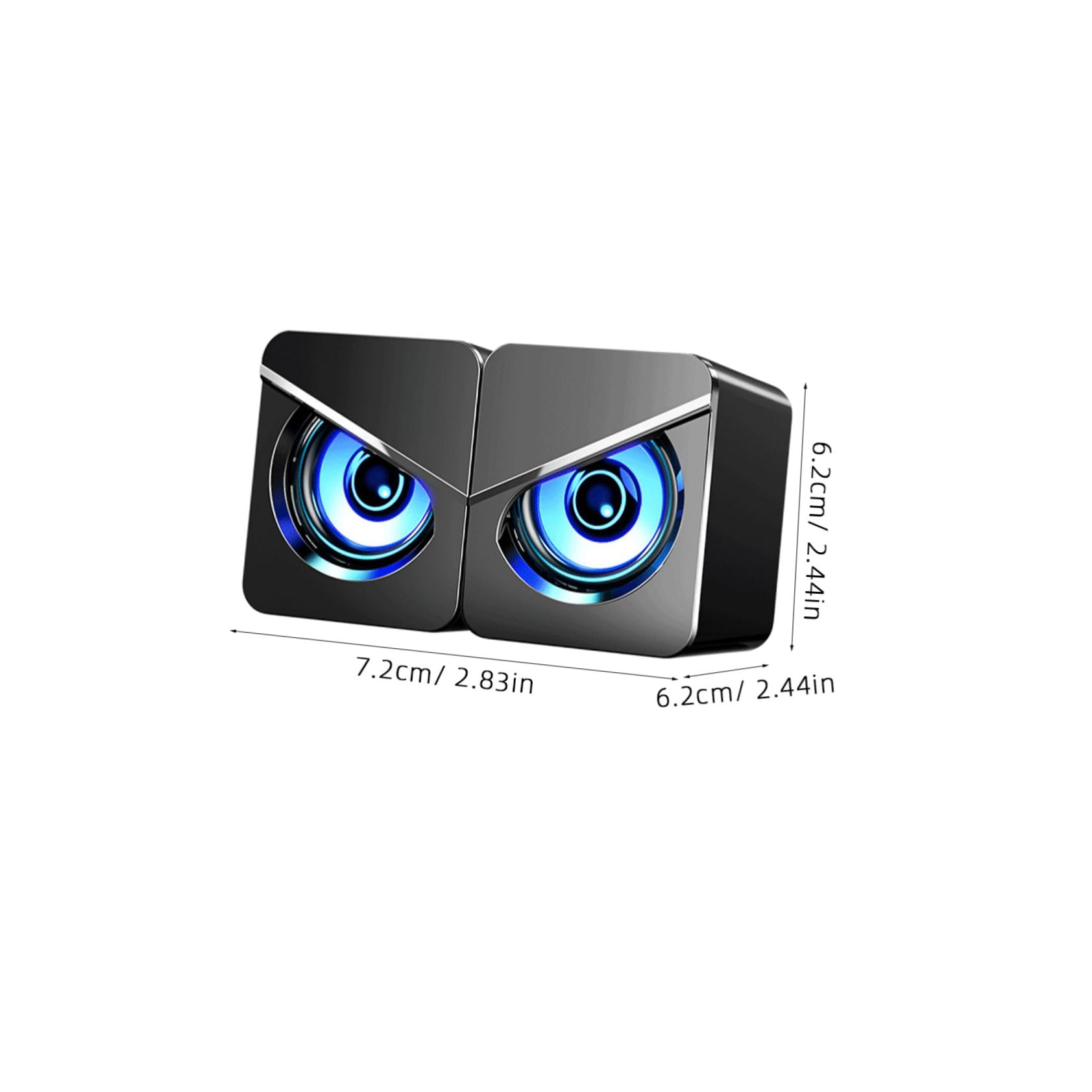 LAPYAPPE 1pair Desktop Computer Speakers USB Wired Surround Dual Speakers for Gaming and Home Office Volume Omnidirectional Sound