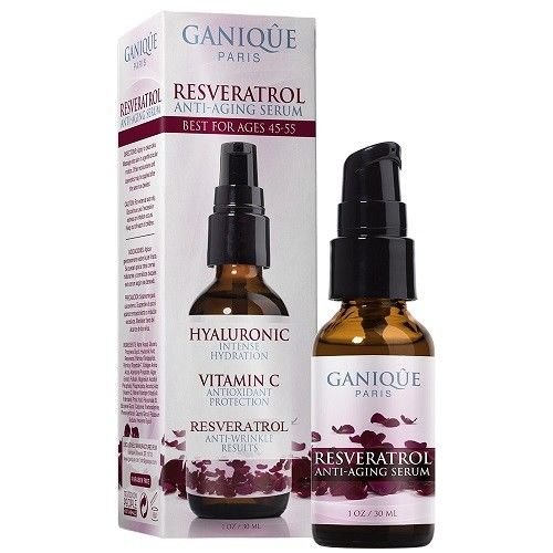 Ganique Resveratrol AntiAging Serum 1 oz Hyaluronic Vitamin C Amazon