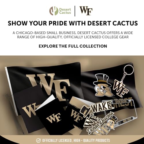 Gorra bordada Desert Cactus Wake Forest ajustable negra miniatura 6