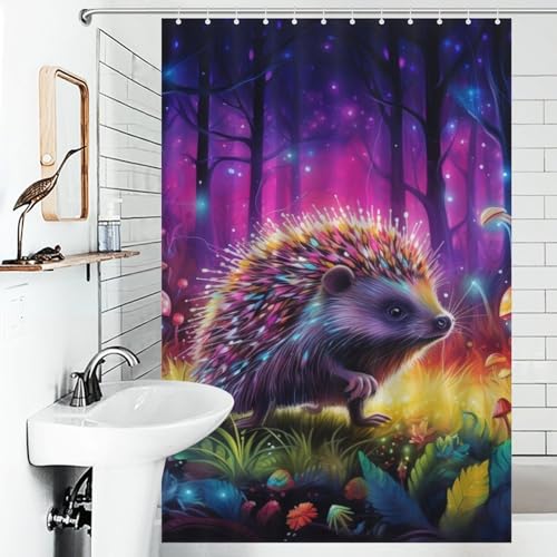 Rideau de douche hérisson en polyester 122x183 cm - 6