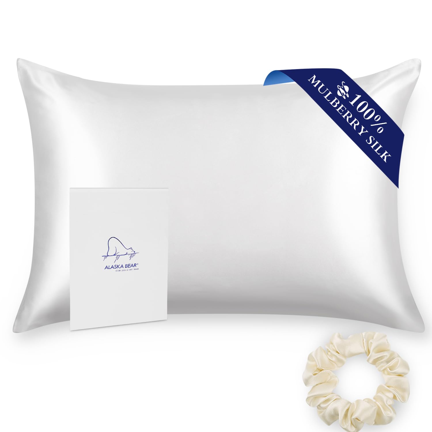 Alaska Bear Silk Pillowcase for Hair and Skin