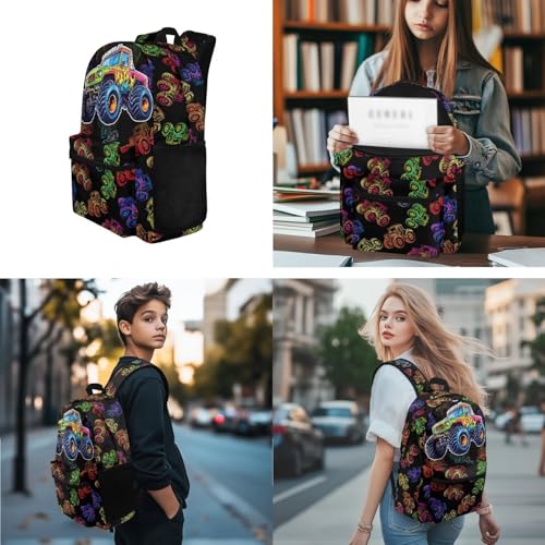 Cartoon Buggy Backpack for School with Lunchbox Pencil Pouch 3 in 1 Kids Bookbag Set Boys Book Bags with Lunch Box Pencil Case Travel Backpack2