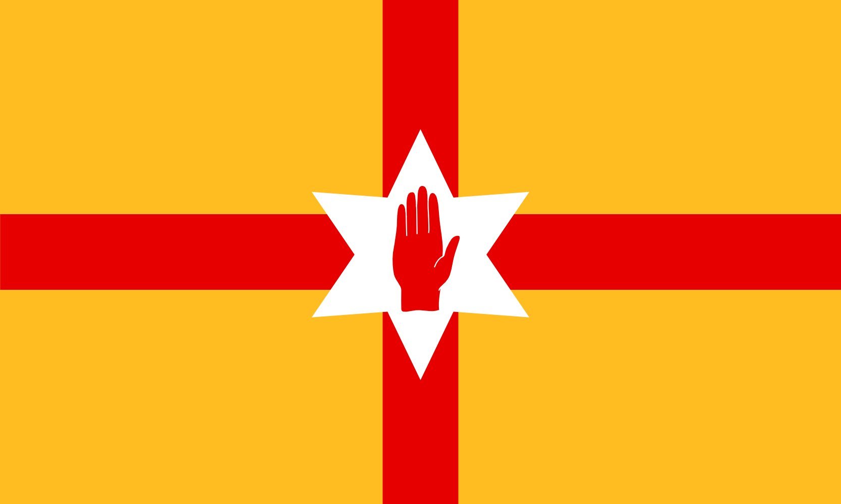 Drapeau Niulstermerge grand format paysage de 1.35m² pour mât extérieur
