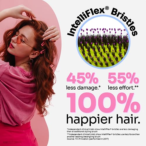 WetBrush Shine Enhancer Hairbrush Natural Boar Bristles Eco Friendly Purple - Image 5