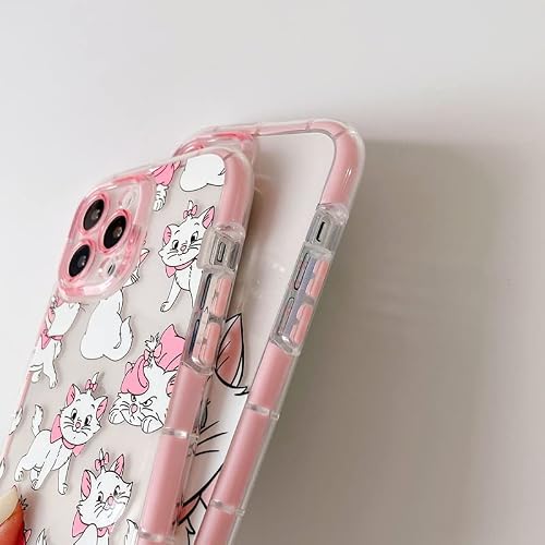 Clear Transparent Soft Tpu Light Up In The Dark Case For Apple Marie Cat Bow The Aristocats Pink Bow Cartoon Anime Disney Cute Lovely Kids Girls (Iphone 12 Pro Max, 1 Kitty) #TOP2