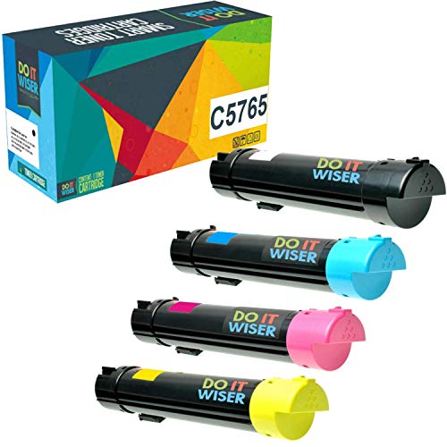 🔥 Flash Sale Do it Wiser Compatible Printer Toner Cartridge Replacement for Dell C5765dn C5765 High Yield (Black, Cyan, Magenta, Yellow, 4-Pack)