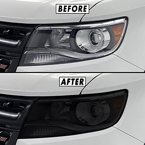 SlickMod, PreCut Vinyl Smoke Tint for 20152021 Chevy Colorado Headlight (1. Headlight & Foglight, 20percent Dark Smoke)
