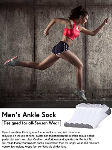 Image of Foaincore 60 Pairs Ankle Socks Bulk for Men Women, Low Cut Breathable Cushioned Athletic Running No Show Socks Multipack