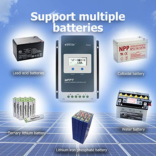 EPEVER® 30A MPPT Solarladeregler 12V/24V Automatische Identifizierung mit LCD-Display für Kommunikation Basisstationen und HaushaltsSysteme - Tracer 3210AN