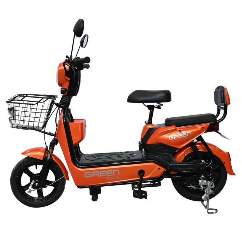Image of Green Udaan Low Speed Electric Scooter Non RTO with Portable Charger (Orange, Udaan 30 KM)