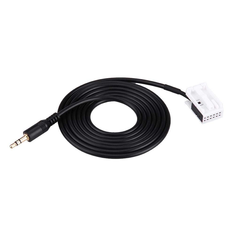Kabel pomocniczy 207, Tbest Adapter AUX do samochodu, kabel pomocniczy AUX do samochodu, akcesoria samochodowe do radia samochodowego z narzędziami do usuwania radia adaptacyjnego