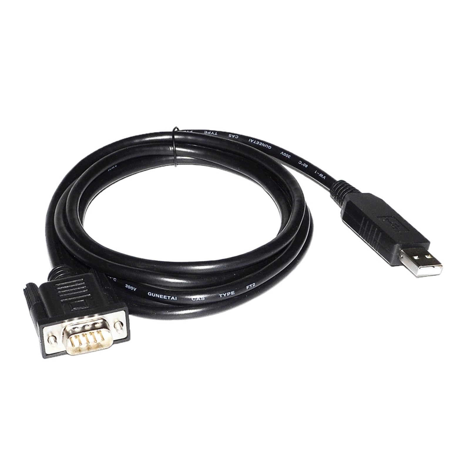 Ethernet Industriel câblable sur Le Terrain, Adaptateur USB vers DB9 Femelle/mâle vers convertisseur série RS232, brochage Standard et câble Null Modem(DB9 Male PINOUT 1,1.8m)