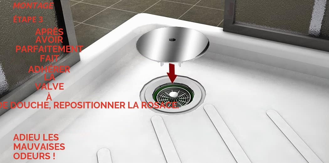 Bonomini - Valve / Clapet Anti Retour Anti Odeur Mécanique en Silicone Anti Odeur - Pour Tuyaux de Douche de 75 à 80 MM - Gris/Vert