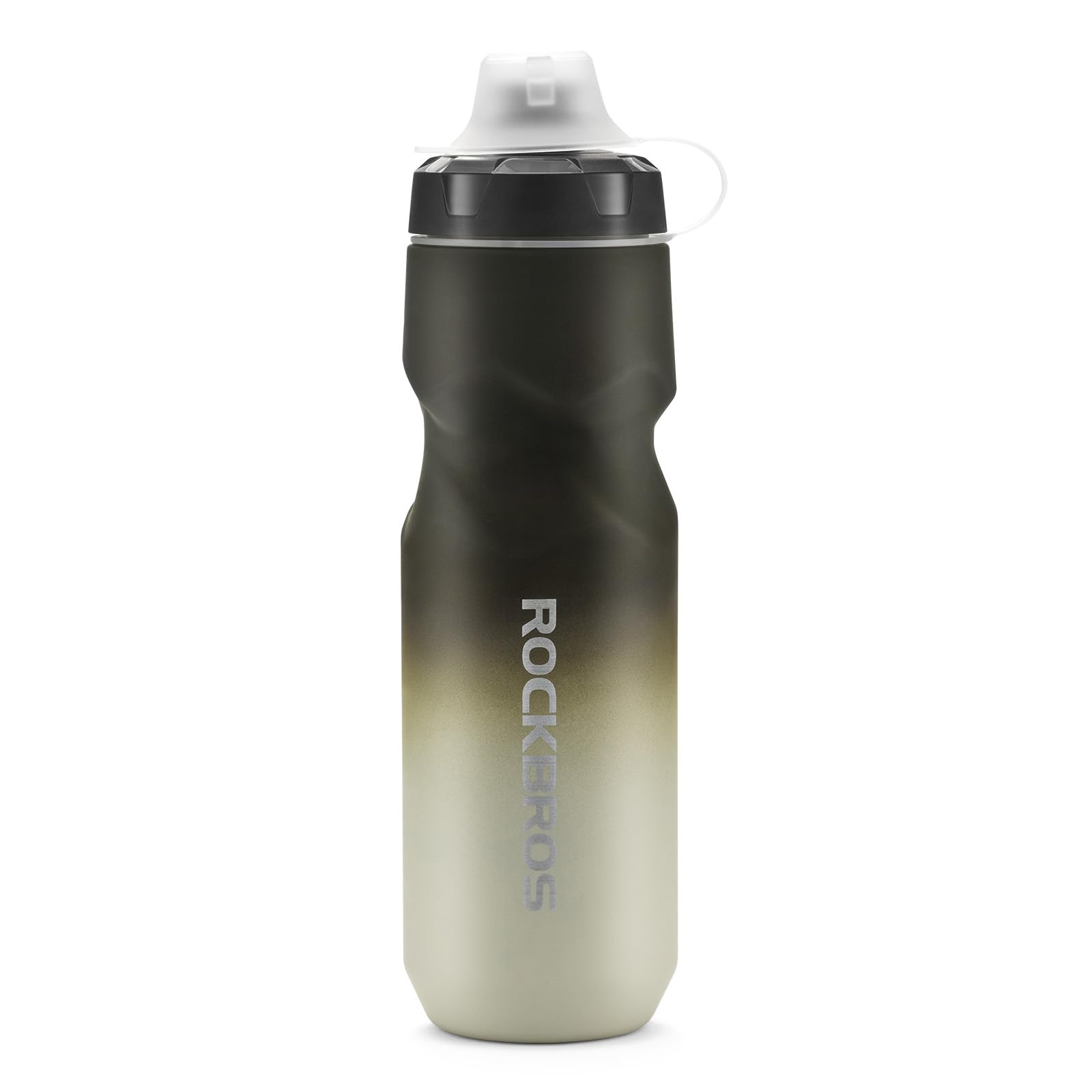 ROCKBROS Cycling Water Cup BPA Free, Leakproof Healthy Portable Squeeze Bottle with Bottle Cap, Anti-Slip Rubber Grip for Riding Running Hiking, 600ml/750ml