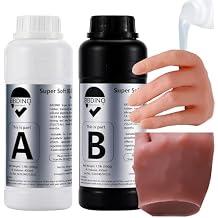 BBDINO Super Soft Silicone 00-30 Liquid Additional Super Soft Silicone Rubber Clear Translucent Extremely Flesh Like, Ideal for Making Professional Silicon Masks/Reborn Baby Dolls etc.