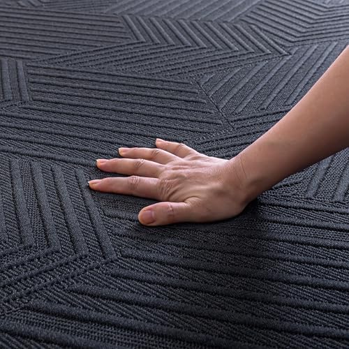 MLILY EGOHOME 14 Inch King Size Memory Foam Mattress for Sleep, Pressure Relief Cooling Copper Gel Bed in a Box, Foam Made in USA, CertiPUR-US Certified, Medium Plush, 76x80x14 Black — view 7