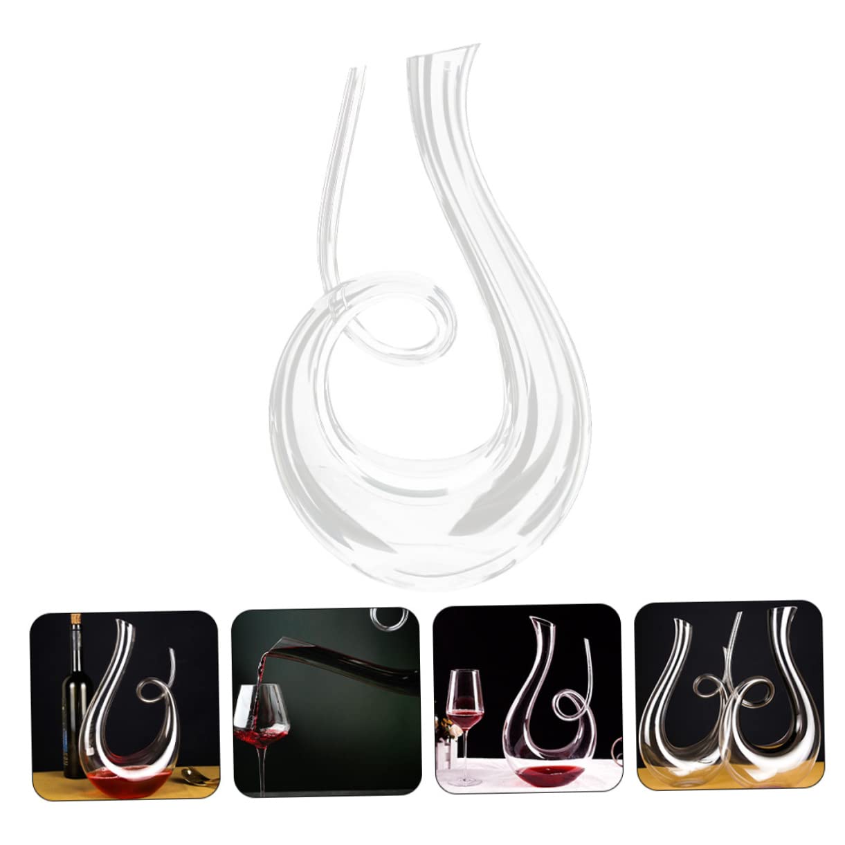 Cabilock 1 Decanter Per Vino in Cristallo Da 1300 Ml Elegante Distributore Di Bevande Per Bar Di Casa