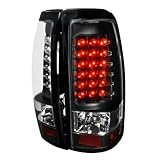 Spec-D Tuning LT-SIV03JMLED-TM Chevy Silverado 1500 Black Led Tail Lights Lamps Pair