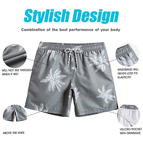 Image of maamgic Mens Slim Fit Swim Shorts Swim Trunks 7 inch Quick Dry Mens Bathing Suits with Mesh Lining