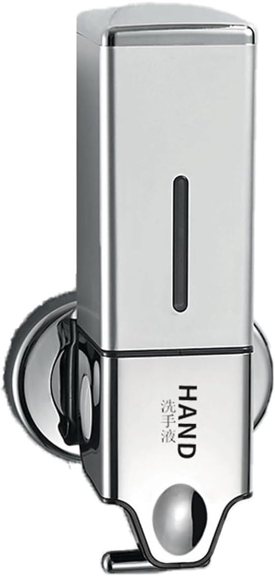 Soap bottle， Soap shower dispenser wall-mounted 500ml is suitable for bathroom(Silver-1)