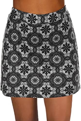 Ekouaer Women's Summer Skirts Sports Skorts Two Layer Pockets Running
