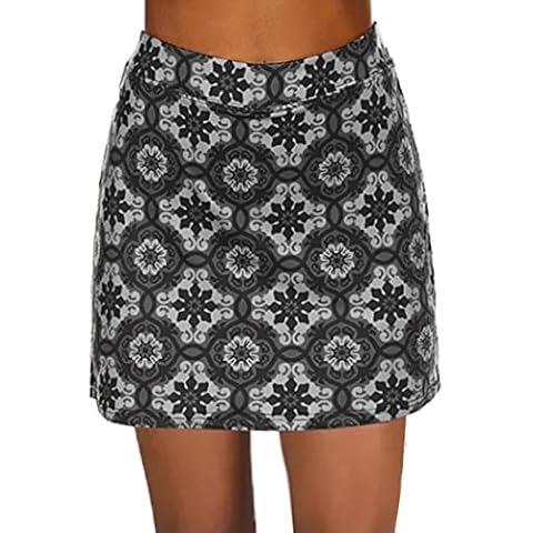 Ekouaer Faldas atléticas para mujer con bolsillo Negro Floral Cover
