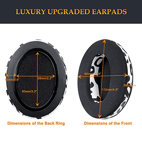 Image of SOULWIT Cooling Gel Earpads Cushions for Audio-Technica ATH M50X /M40X, HyperX Cloud /Alpha, SteelSeries Arctis, Ear Pads for Sony MDR-1ABT /1RBT /1RNC /7506, Turtle Beach Stealth 420X /600 - Snow Leopard