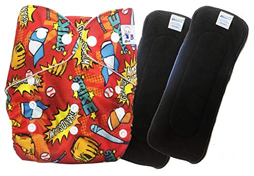 Image of Babymoon (Set of 3-1 Cloth Diaper with 2 5Layesr Bamboo Insert) Premium Adjustable Reusable Washable Cloth Diaper for Baby