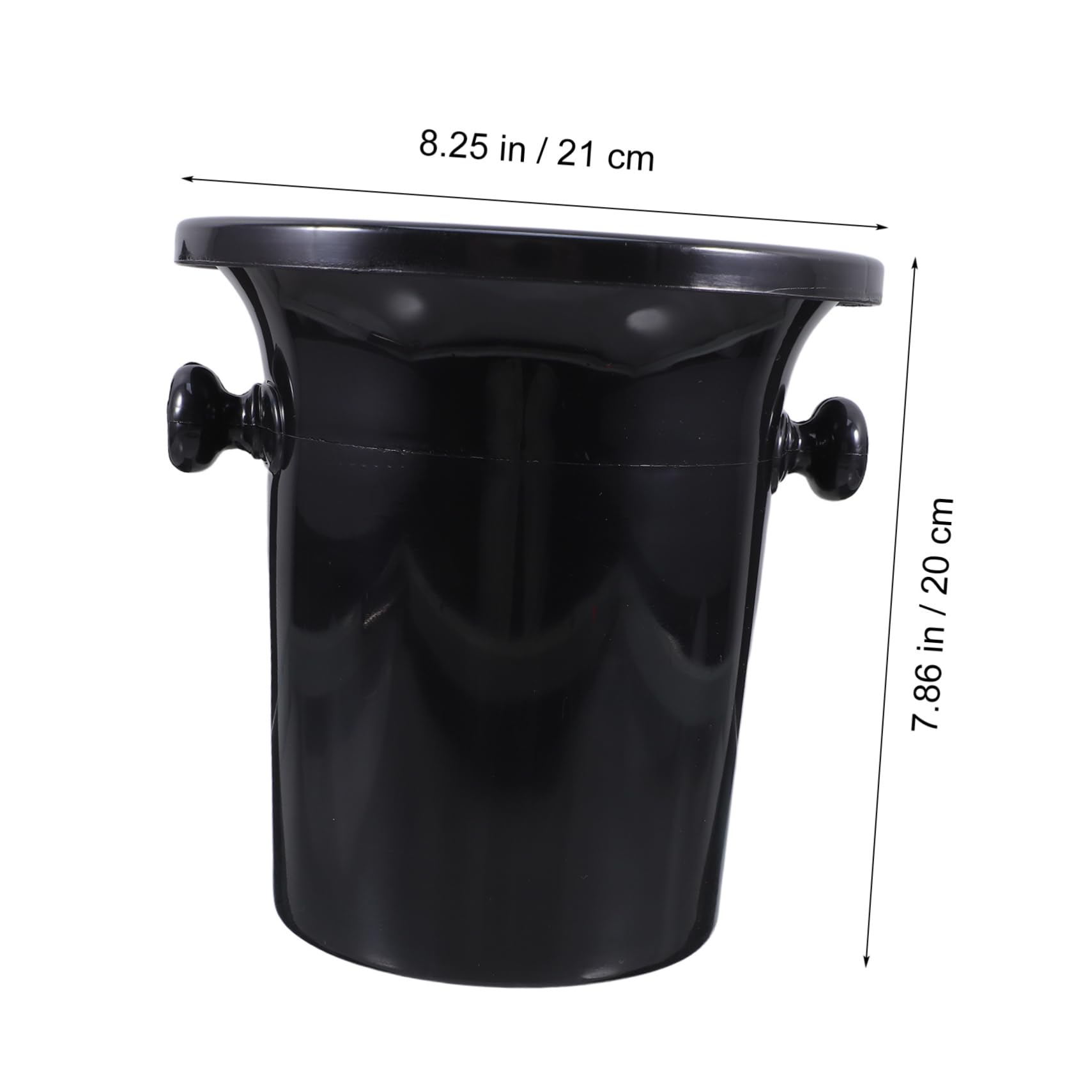 Escupideras para Cata de Vino de Plástico Negro Doble Asa, Diseño Redondo Occidental, Paquete de 4 Piezas para Fiestas y Bodegas