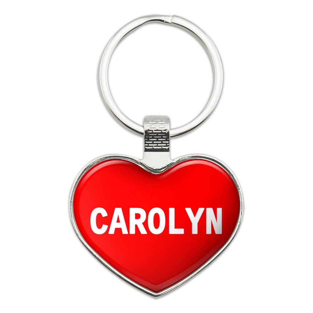 Graphics and More Metal Keychain Key Chain Ring I Love Heart Names Female C Carl - Carolyn
