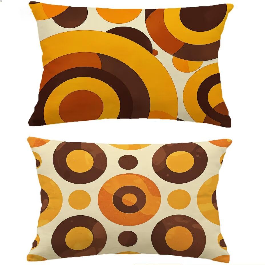 Housse de Coussin Extérieur 40x80 cm Imperméable Orange pour Salon de Jardin