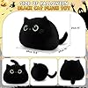 19'' Black Cat Plush Toy- Giant Black Cat Stuffed Animal, Large Plushie Toy Kawaii PlushiesGreen Star Eyes Cat Plush Pillow, Decor Plush Toys Plushie Christmas Birthday Gift for Kids #2