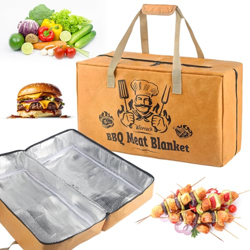 Wisreach Insulated BBQ Meat Resting Blanket, 18" Extra-Large Triple-Layer Brisket Bag - image 8