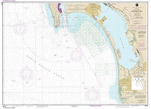 Paradise Cay Publications NOAA Chart 18772: Approaches to San Diego Bay 35.5 x 48.9 (Waterproof)