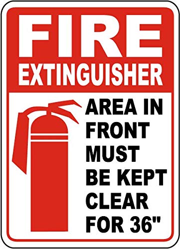 Fire Extinguisher Keep Clear Sign | Waterproof Sticker (B0CLD3RDF3) Amazon Price History, Amazon Price Tracker