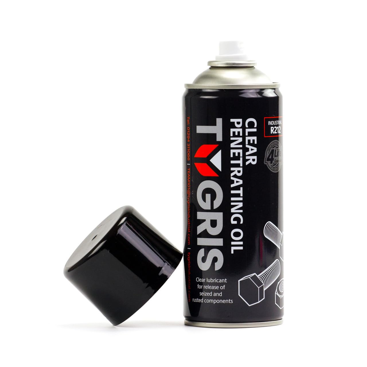 Tygris Light R212 Penetrating Oil Spray 400Ml | Fast Acting Rust Remover & Release Fluid | Loosens Seized Nuts, Bolts, Screws, Hinges & Locks | Anti-Corrosion Lubricant For Automotive, Garage & Diy