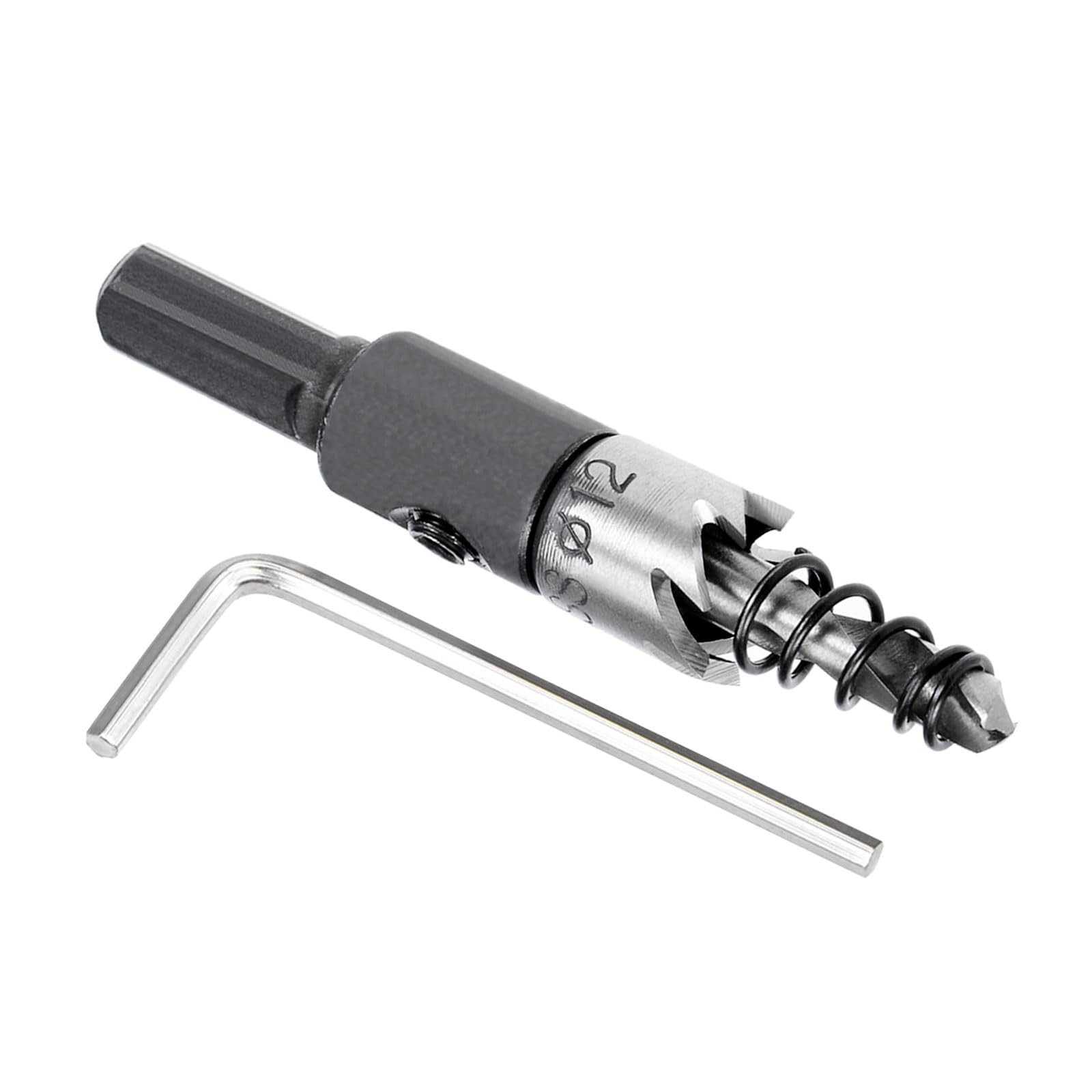 Kozelo 1pcs Hole Saw - [12mm] HSS (High Speed Steel) Drill Bit Hole Cutter for Stainless Steel Aluminum Metal Wood Plastic Use, Triangular Shank