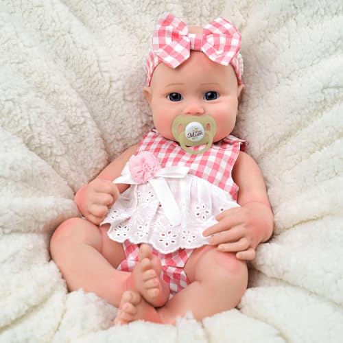 Muñeca Bebé Reborn Silicona 16 pulgadas 5.73lb con accesorios miniatura 4