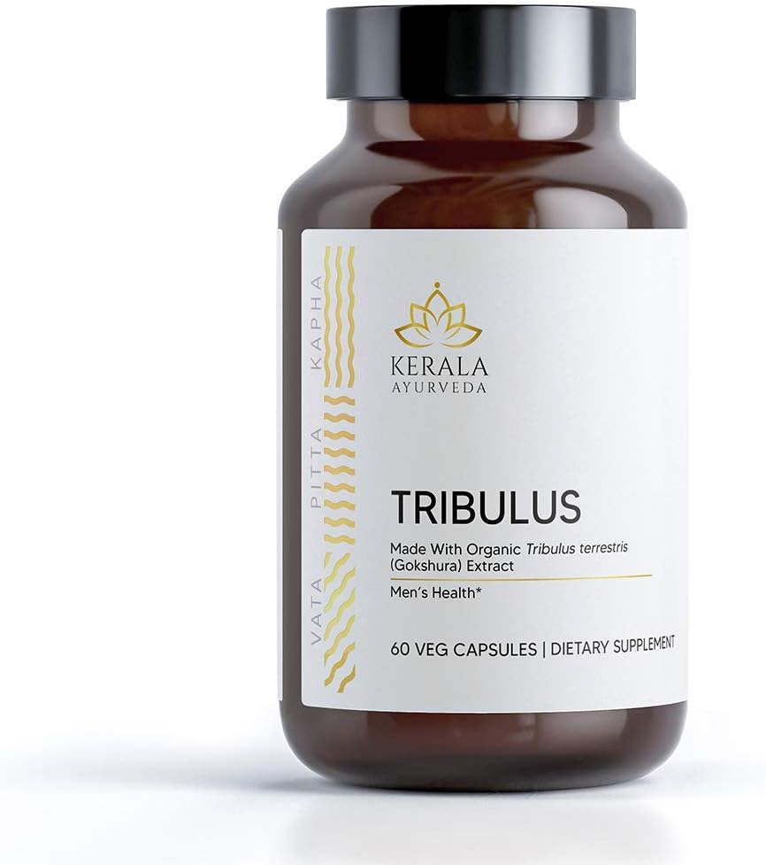 Kerala Ayurveda Tribulus - Organic Herbal Capsules to Support Men’s Reproductive Health, Drive, Performance, and Endurance, 60 Count : Health & Household