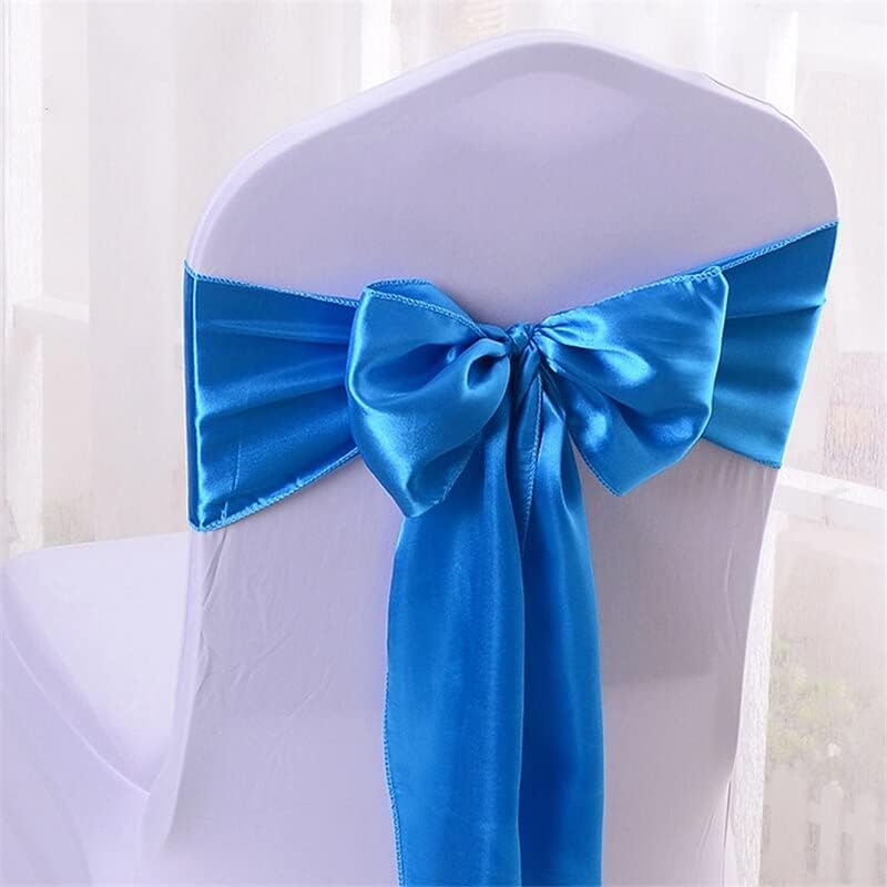 Bows sash Chair Sashes,Wedding Chair Covers, 10/50/Lot Satin Chair Bow Sashes Wedding Indoor Outdoor Chair Ribbon Ties Party Event Hotel Banquet Decor (Color : Red, Size : 10 pcs) (Color : Purple,