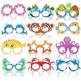 Détails de l'emballage : vous recevrez 24 verres en papier en forme d'animaux marins, avec des baleines colorées, des pieuvres, des poissons-clown, des crabes, des hippocampes, des coquillages, des étoiles de mer, etc., avec un total de 12 motifs différents. Parfait comme décoration ou accessoire photo pour vos vacances d'été pour rendre votre fête plus amusante.