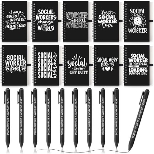 Cadeaux pour travailleurs sociaux : 20 carnets et stylos de bénévoles