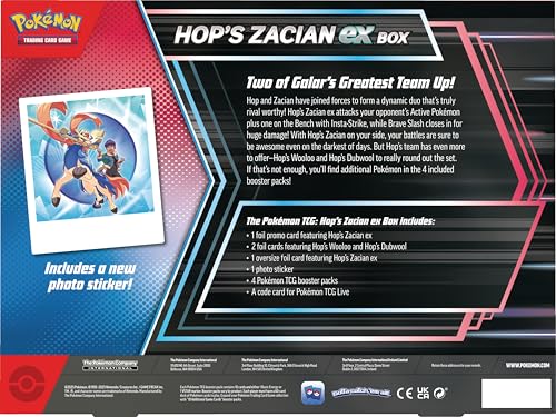 Image of Pokemon TCG: Hop's Zacian ex Box - 4 Packs