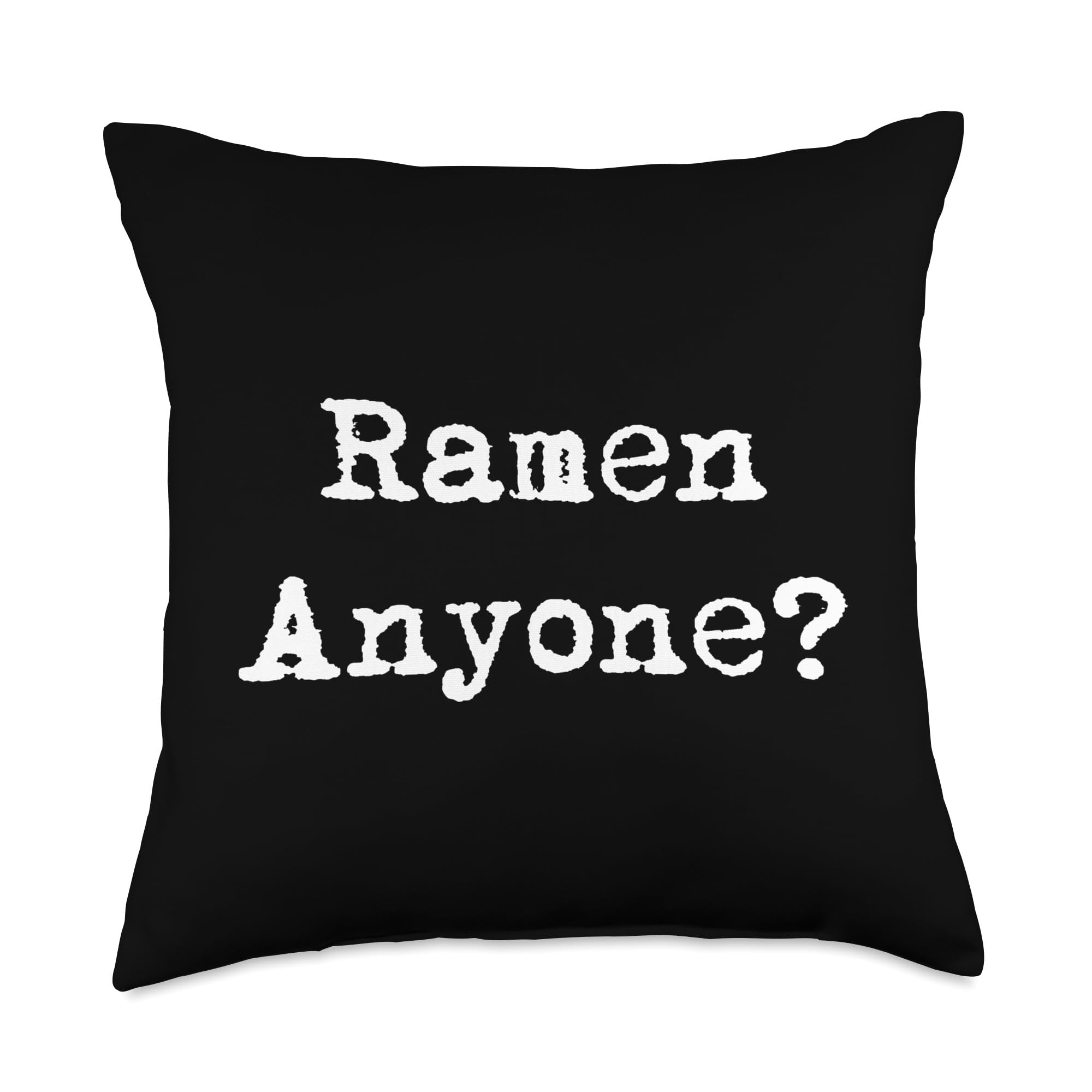 Ramen Anyone Funny Boodle Soup Throw Pillow, 18x18, Multicolor