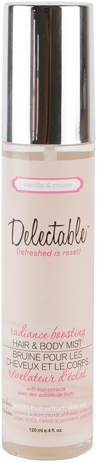 Delectable by Cake Beauty Radiance Boosting Vanilla & Cream Hair/Body Mist