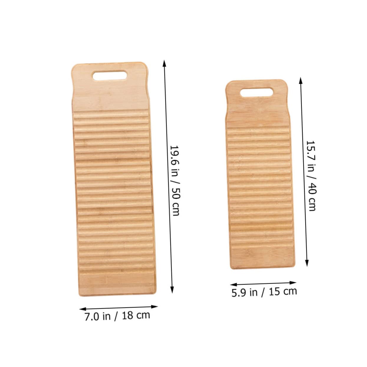 2 Stück Kleines Holzwaschbrett aus Bambus für Wäsche | Beige, Fein und Gratfrei, für Unterwäsche und Handtücher, Reise und Zuhause