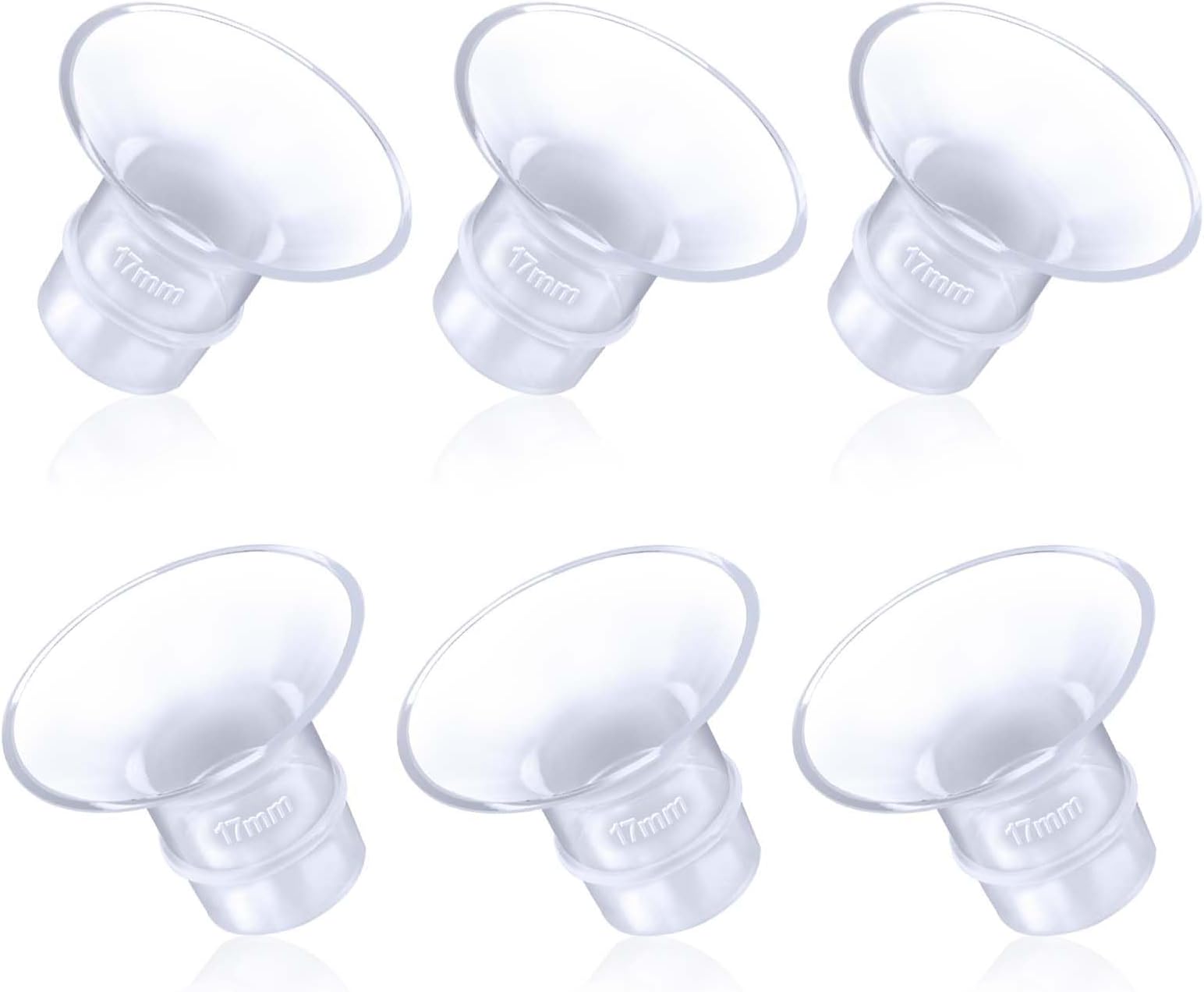 Juome 6Pcs Flange Inserts 17mm Compatible with Momcozy Wearable Breast Pump S12 Pro/S9 Pro/S12/S9, for TSRETE/Spectra/Medela 24mm Shields/Flanges, Reduce 24mm Tunnel Down to 17mm