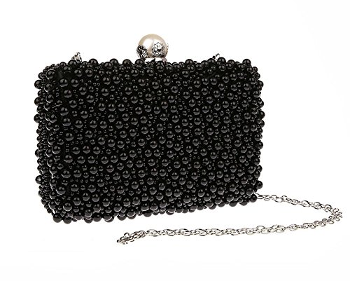 Image of ZAKIA Women's Faux Pearl Beaded Evening Dress Bag Bridal Wedding Tote Party Wallet Clutch