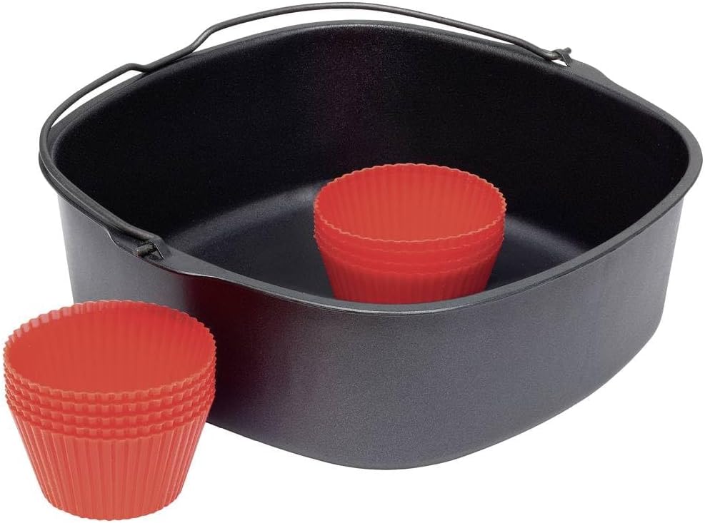 Domestic Appliances HD9945/01 Airfryer, Silicone, Black, Red