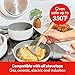 So Yummy by bella 12 Piece Cookware Set w EverGood™ Ceramic Nonstick Coating​ and Silicone & Wood Utensils, Dishwasher Safe Silicone & Glass Lids, Oven Safe & All Stovetop Compatible, Frost, So Yummy
